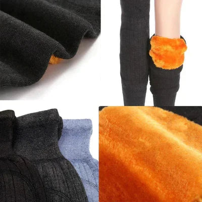 Winter Warm Thermal Knee Warmers Velvet Knee Protector
