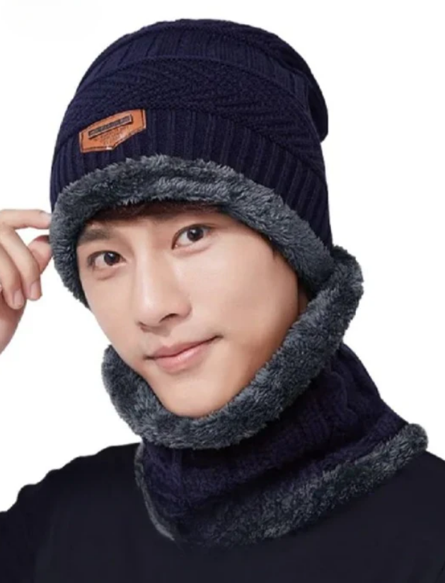 Wool Cap With Neck Warmer